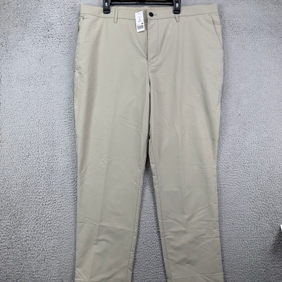 Banana Republic Chino Pants Mens 42X29 Beige Performance Stretch Straight NEW